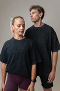 Acid-washed Oversized Tee - Charcoal