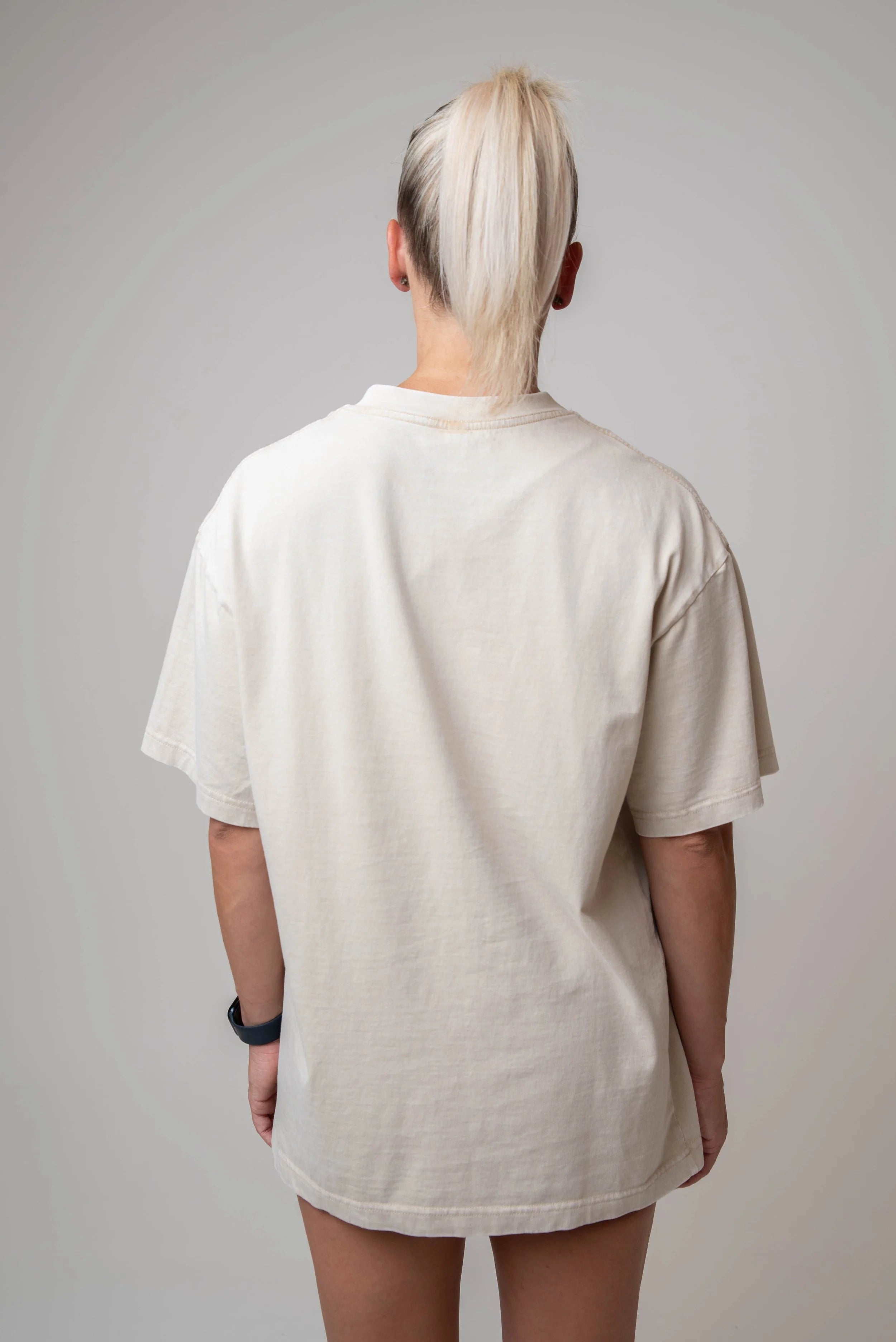 Acid-washed Oversized Tee - Sandstone