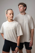 Acid-washed Oversized Tee - Sandstone