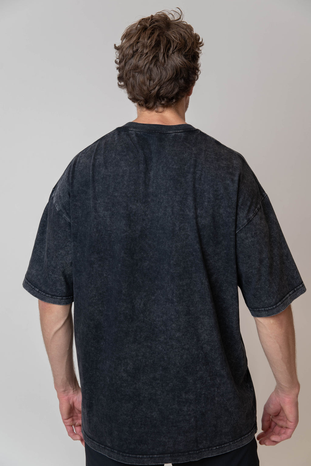 Acid-washed Oversized Tee - Charcoal